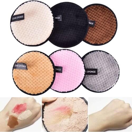 3Pcs Makeup Remover Cleansing Pads Microfiber Reusable Face Towel Wipes Cloth Washable Cotton Pads Skin Care Cleansing Puff