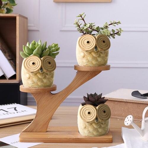 PRZY Owl 3D Succulent Planter Mold silicone Animal Flowerpot Mould DIY Concrete Creative Plaster Clay Mold