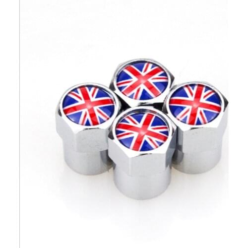4 X Car Decoration Accessories Metal Wheel Tire Valve Caps Covers UK Flag Logo for MINI Cooper Coupe Cabrio MINI One MINI Series