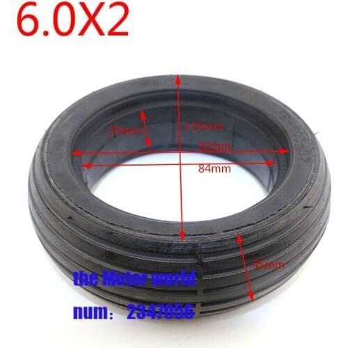 6.0x2 rubber solid tire fits for Electric Balanced Car Electric Scooter Baby Carrier