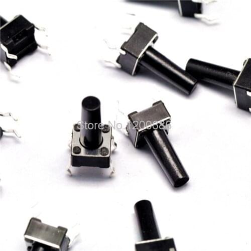 6 * 6 * 13MM touch switch vertical 4 feet micro switch / button switch