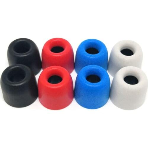 8 pcs/4 pair ANJIRUI T200 12.5mm 4.5mm Caliber Ear Pads/cap memory ear foam eartips for in ear Headphones tips Sponge Ear cotton