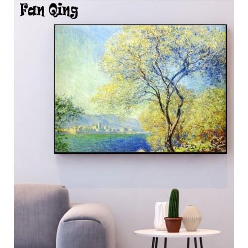 5D DIY Diamond Painting Monet Impression Lakeside Diamond Mosaic Cross stitch Square/round Rhinestone Home Decor Picture