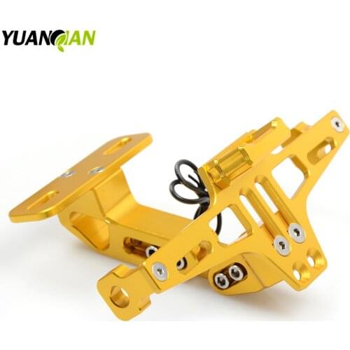 Motorcycle Adjustable Angle Aluminum License Number Plate Frame Holder Bracket For Ducati 848 / EVO 2007 - 2013 Wing Scrambler