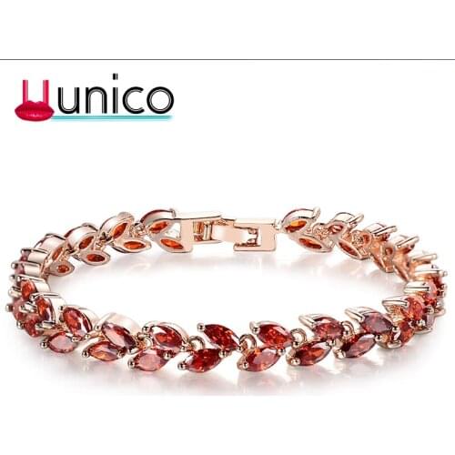 UUNICO 2018 Europe and the United States is still long-lasting silver color bracelet copper zircon jewelry wholesale z68