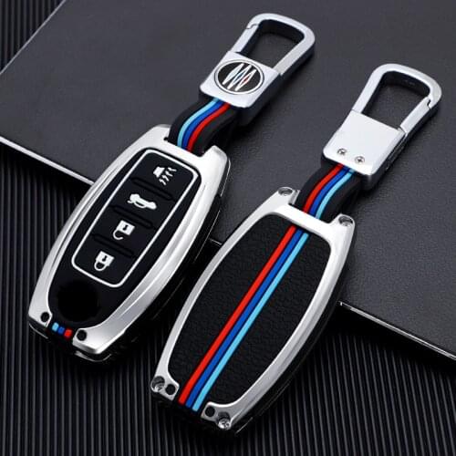 Zinc Alloy Key Cover Case Fob For Nissan Altima Sentra Leaf Versa Murano Pathfinder Rogue Titan GT-R Leaf 3 4 Button