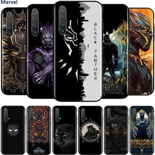 Silicone Black Cover Black Panther Art For Realme 2 3 3i 5 5S 5i 6 6i 6S 7 Global X7 Pro Phone Case Shell