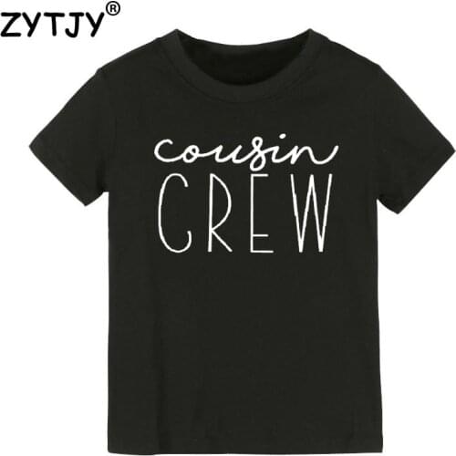 Cousin Crew Print Kids tshirt Boy Girl t shirt For Children Toddler Clothes Funny Tumblr Top Tees Drop Ship CZ-76
