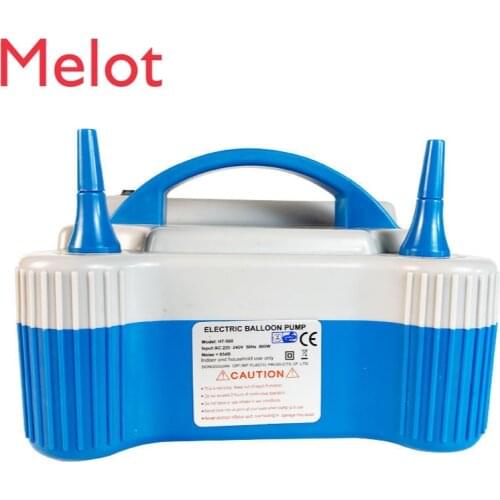 Electric Tire Pump Blowing Balloons Machine Air Pump Tool Portable Automatic Air Pump Double Hole Gas Outlet Multiple Helium