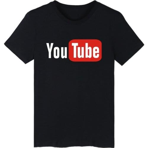 Youtube Printed T-shirt Men Women Harajuku You Tube Men T Shirt Luxury Brand Tee Shirt Short Sleeve Tshirt Tops 4XL Clothes