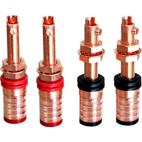 Hifi 4pcs Speaker Amplifier Binding Post Terminal Banana Plug Socket Output Connector Hifi Audio DIY
