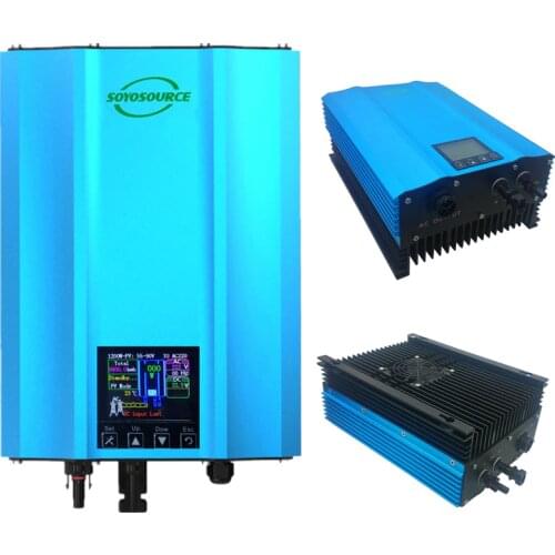 IP65 1200W Grid Tie Micro Inverter colorful LCD for solar panels 48V 72V 96V battery discharge adjustable