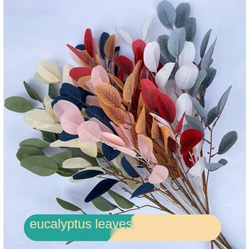100cm Artificial High-branched Eucalyptus Leaves Artificial Flowers Artificial Flowers and Green Plants Decorative Plant