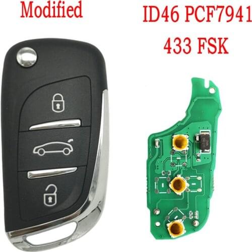 Datong World Car Remnote Control Key For Citroen C4L Cactus C Elysee 2013-2016 HELLA 5FA010 353-28/354-20 433FSK ID46 PCF7941