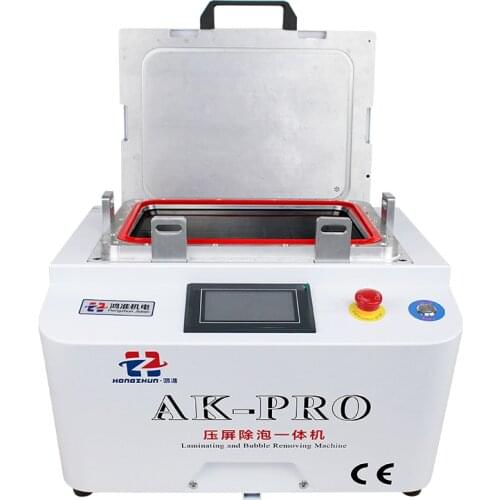 AK PRO OCA screen laminator Max12 inches laminating defoaming bubbles removing machine for iPhone Samsung repairing with moulds