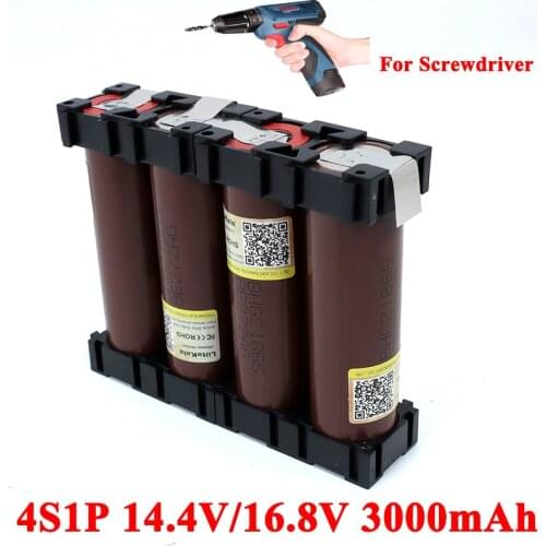 Liitokala 18650 HG2 4S1P 14.4/14.8v 3000mAh 20 amps 15V 16.8V for Screwdriver batteries DIY weld battery pack