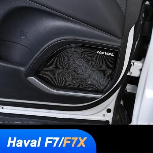 Lsrtw2017 Car Interior Door Sound Speaker Cover Panel Sticker Trim for Haval F7 F7x 2019 2020 2021 Accessories Auto Styling Kit