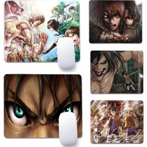 Eren Yeager Attack on Titan 22x18cm Mouse Pad Computer Small Mouse Non-slip Pad Desktop Keyboard Pad Office Mouse Mat