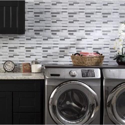 Oil-proof 3D Epoxy Wall Sticker Kitchen Bathroom Sticker Anti-mold Marble Texture Background Self-adhesive Wallpaper