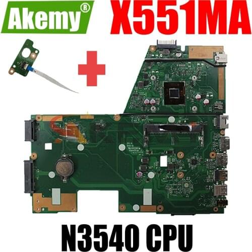 Akemy X551MA laptop motherboard with N3540 CPU DDR3 For ASUS X551MA F551MA X551M D550M original mainboard tested full 100