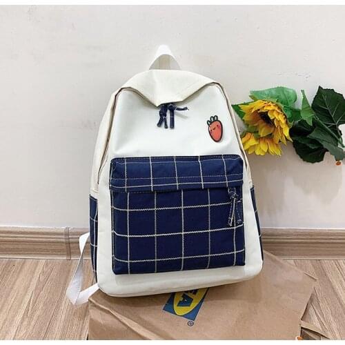 Fashion Canvas Womens Backpacks Big capacity Girls School Bag Luxury Book Bag Women Student Bagpack 2021 Summer Backpack Girls