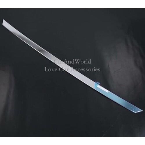 For Volkswagen VW T-Roc TROC 2017 2018 Rear Trunk Trims Tail Door Strips Cover Stainless Steel Stickers Car-Styling Accessories