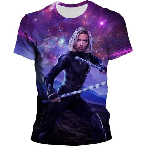 2021 New Marvel Movie Black Widow T Shirt Men Kawaii Super Hero Avengers Natasha Graphic Tees Harajuku Unisex Tops T-shirt Male