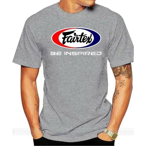 New Fairtex Kickboxing Muay Thai T shirt S-2XL sporting goods equipment apparel male brand teeshirt men summer cotton t shirt