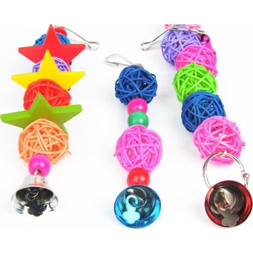 Parrot Chew Strands Wooden Bird Parakeet Bite Molar Toys Rattan Ball Dropship 3 orders