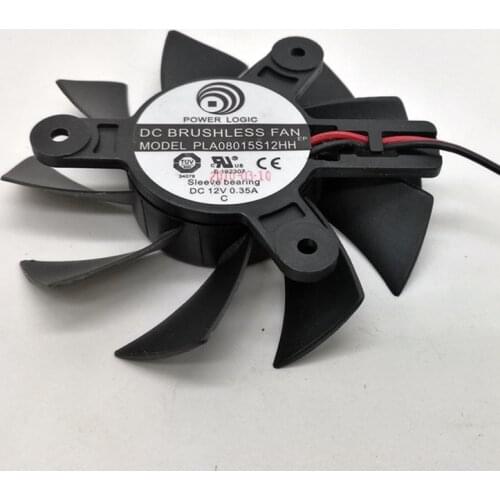 POWER LOGIC PLA08015S12HH 75mm Graphics card fan 75MM diameter 47mm hole pitch For Colorful ATI Graphics card fan