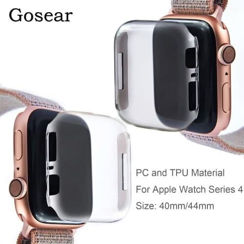 Gosear Transparent Shockproof Soft PC Protective Case Cover for Apple Watch iWatch i wach Series 4 iWach 40mm 44mm Gadgets