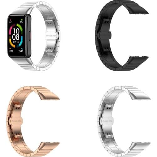 Stainless Steel Watchband For Huawei Honor Band 6 Smartwatch Bracelet Band Strap For Huawei Band 6 Wristband Correa Metal