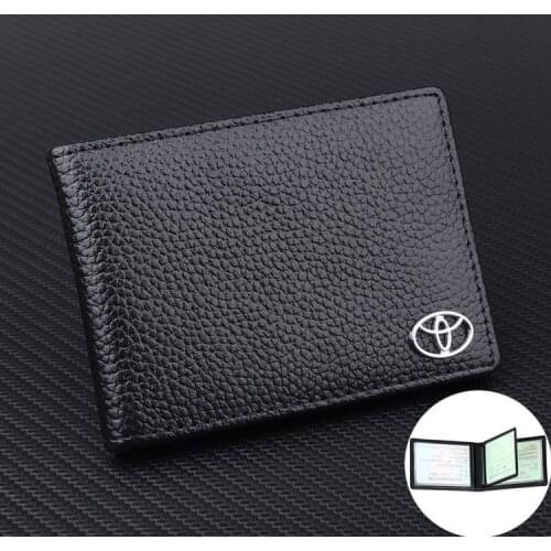 Luxury Drivers License Leather Case Motor Vehicle Driving Passport Cover Credit Id Card Wallet Holder Tarjetero For Toyota
