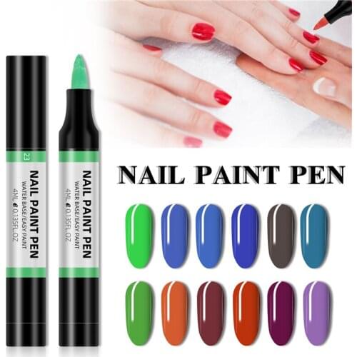 Nail Polish Pen Nail Pen Flower Pen Paint Nail Point Flower Pen Water-based Nail Varnish Pen UV Nail Base Coat Primer TSLM1