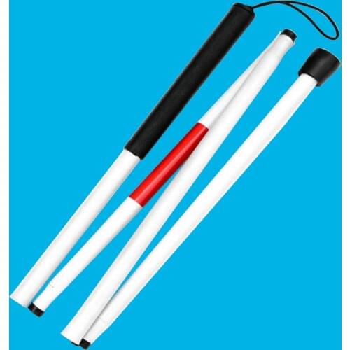 Foldable Aluminum Alloy Mountain Climbing Trekking 4 Section Telescopic Travel Walking Stick Hiking Collapsible Cane Pole supply