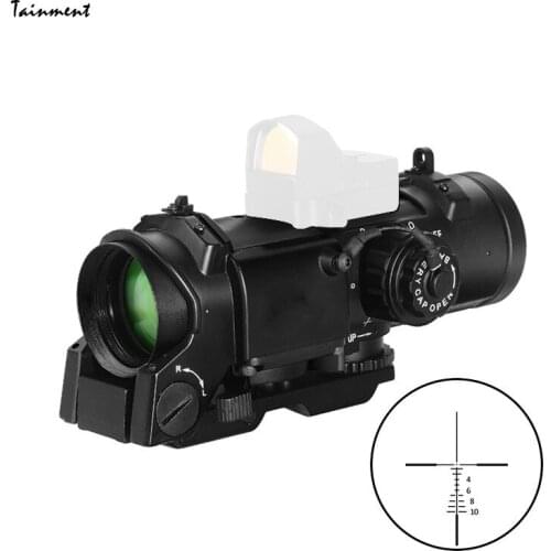 Infrared Telescope 1x-4x Fixed Dual Purpose Red Luminous Red Dot Telescope, Used for Hunting and Shooting For 20mm RIS/RAS Rails