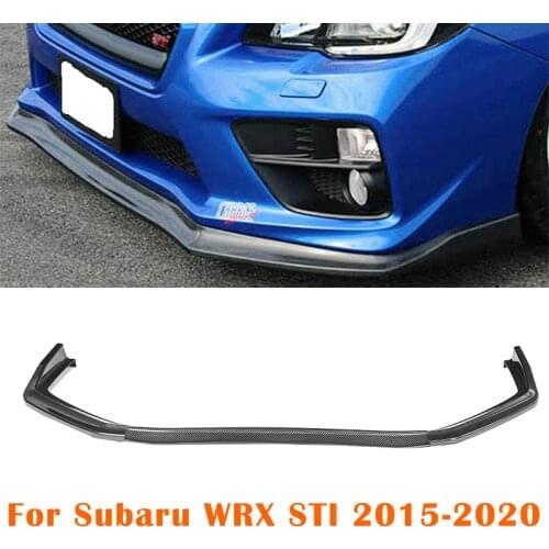 Carbon Look / Black Front Bumper Splitter Lip Spoiler Diffuser Bumper Body Kits Fit For Subaru WRX STI 2015-2020
