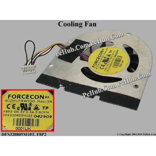 LAPTOP CPU FAN FOR Dell Latitude 2100 R778N CPU Cooling Fan DFS320805M10T F8P2 G50X05DS1AD-57T111