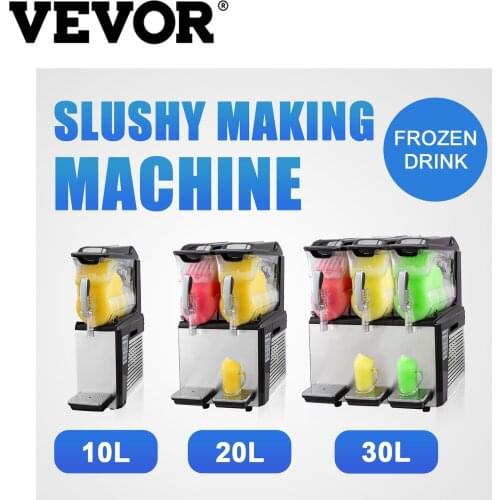 VEVOR 10L 20L 30L Electric Slushy Granizing Machine Frozen Drink Maker Ice Cool Juice Dispenser for Restaurants Bars Commercial
