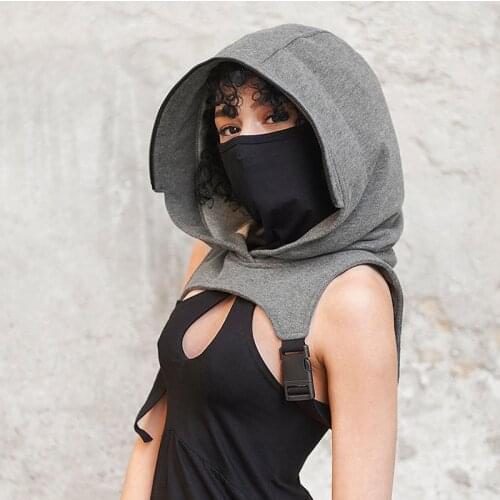 Full Protective Face Wear Hooded Hat Adults Face Shield Reusable Removable Men Womens Outdoor Motorcycle Face Mask Masque