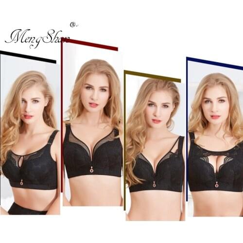 MengShan Female underwear Big Bra and Thin Bra plus size bra Close up without steel ring Fat mm breathable big size bra