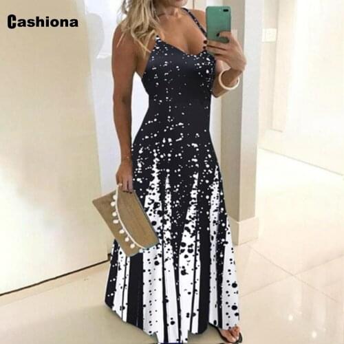 Plus size 4xl 5xl Women Sexy V-neck Long Dress vestido de mujer Dot Flower Print Dresses 2020 Summer Loose Maxi Dress robe Femme