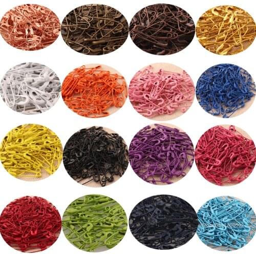 100pcs /lot Mulitcolor 19mm Metal pins Safety Pins Clips Knitting Stitch Marker Tag Hangtag Pins Fastener label pins Craft DIY