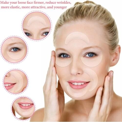 18 Pcs Anti Wrinkle Silicone Patches Eyes Lift Mask Facial Reusable Wrinkle Patches