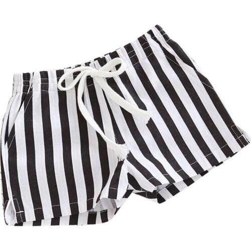 2016 children han edition trousers in summer the new child stripe cotton boy shorts girls hot pants