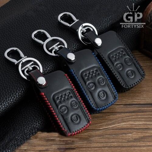 2017 Genuine Leather Car Key Case Cover for Honda CIVIC Odyssey Spirior Accord Key Holder Protector Key Wallets Bags keyrings