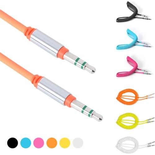 3.5mm Car AUX Auxiliary Coiled Stereo Audio Cable High-quality Cord Stereo Audio Cable for PC Phone Male To Male