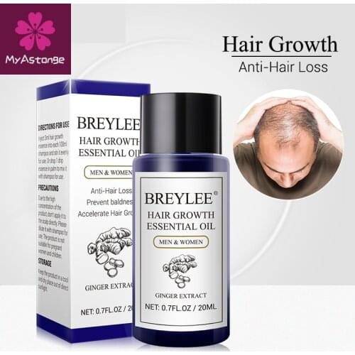 BREYLEE Hair Growth Essential Oil 20ml Fast Powerful Hair Products Hair Care Prevent Baldness Anti-Hair Loss Serum Nourishing
