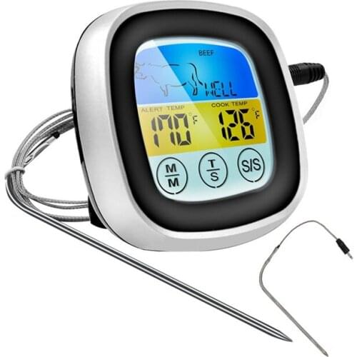 Digital Food Thermometer,Barbecue BBQ Meat Thermometer,Kitchen Timer Thermometers with Replace the Barbecue Needle