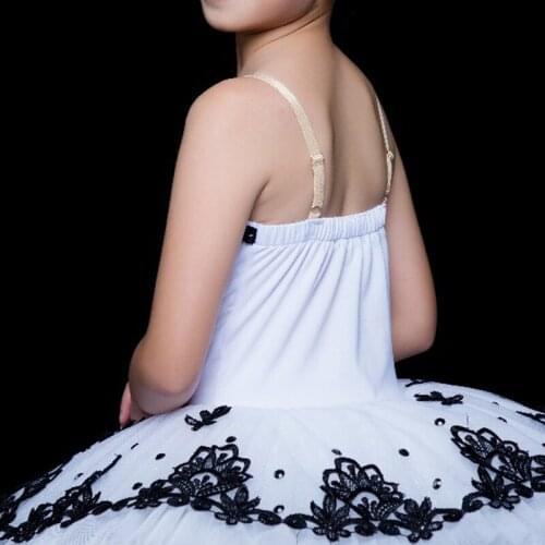 Children Ballet Costumes Little Swan Tutu Dance Clothing Children Pettiskirt Strap Sequins Stage Performance Clothing